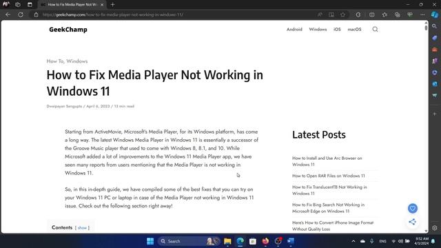 How to Fix Media Player Not Working in Windows 11 смотреть онлайн
