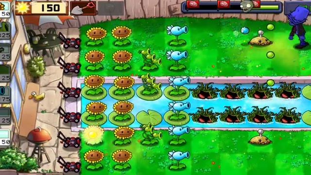 3 Waves of Zombies 🧟♂️😱 | Plants VS Zombies: Level 4 (Pool) смотреть онлайн
