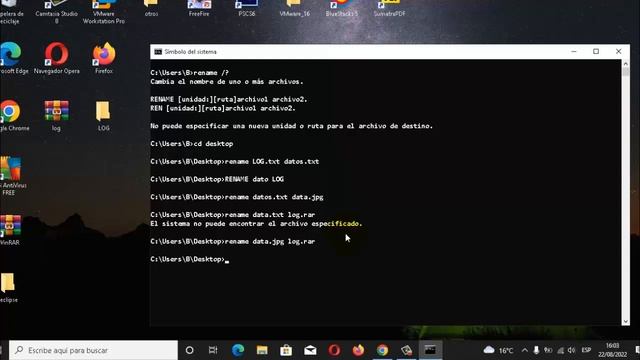 como usar comando RENAME cmd windows смотреть онлайн