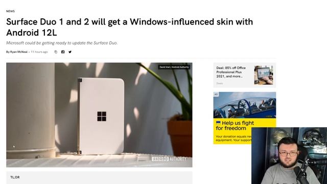 LET'S HAVE A REAL TALK ABOUT THE MICROSOFT SURFACE DUO 1 AND 2 GETTING ANDROID 12L! смотреть онлайн