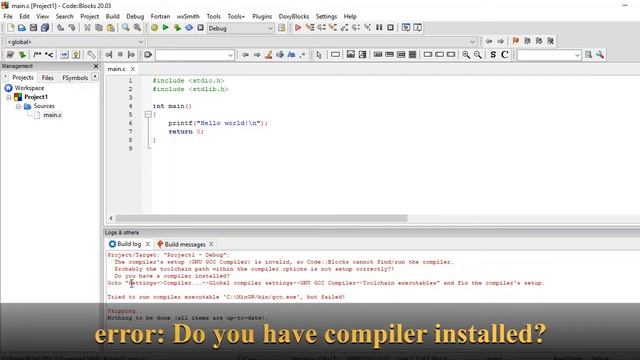 Installing Code Blocks with MinGW Compiler on Windows 10 смотреть онлайн