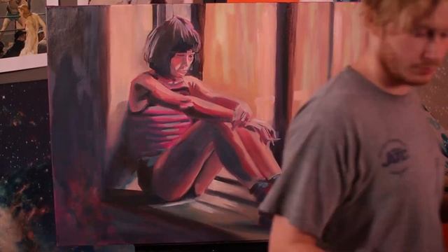 Window Pain -ll- Large Canvas Oil Painting смотреть онлайн