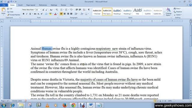 Microsoft Office Word 2010 Select Text смотреть онлайн