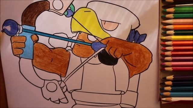 Coloring Bo Brawl Stars Faber Castell | Раскраска Бо Бравл Старс Faber Castell смотреть онлайн