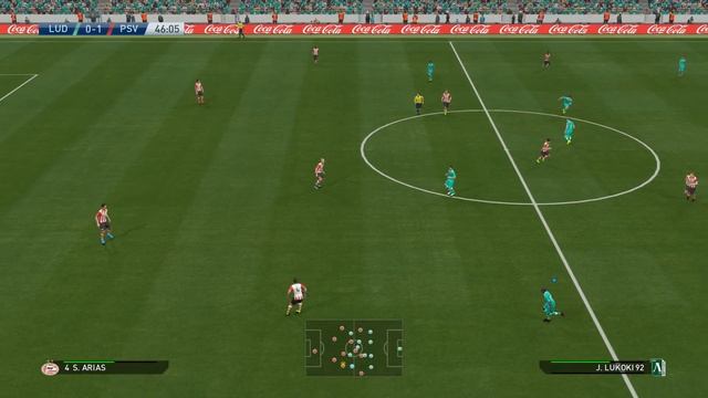 PFC Ludogorets Razgrad vs PSV Eindhoven, PES 2016, PRO EVOLUTION SOCCER 2016, Konami, смотреть онлайн
