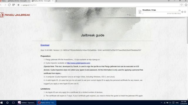How to jailbreak ios 9.3.2-9.3.3 64bite part 1 смотреть онлайн