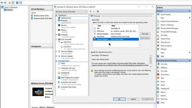 How to change boot order in Windows 10 Hyper V смотреть онлайн
