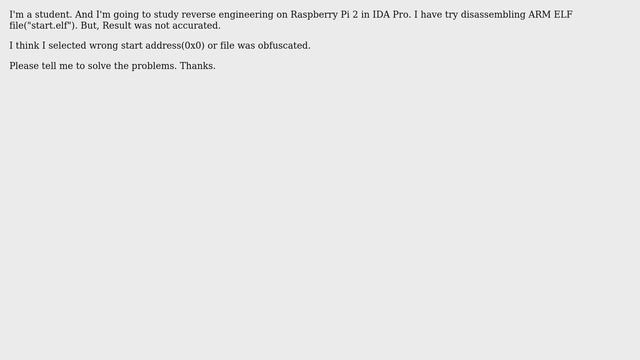 Raspberry Pi: ARM ELF file in IDA Pro смотреть онлайн