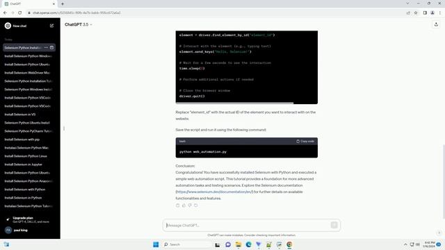 install selenium with python смотреть онлайн