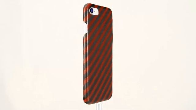 📲 iPhone 7 HANDMADE Jackquard Orange Stripes Carbon Fiber+Aramid Fiber case by DUNCA 🔖 смотреть онлайн