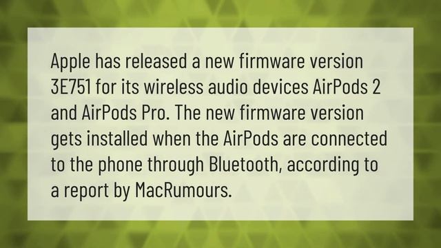 What is the current firmware for AirPods pro? смотреть онлайн