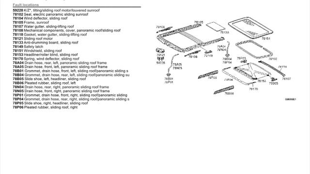 C-Class (W204) | Fault locations | Sliding roof, soft top, mountings смотреть онлайн