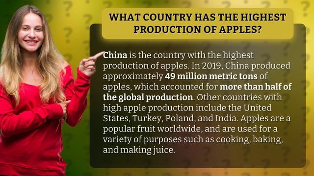 What country has the highest production of apples? смотреть онлайн