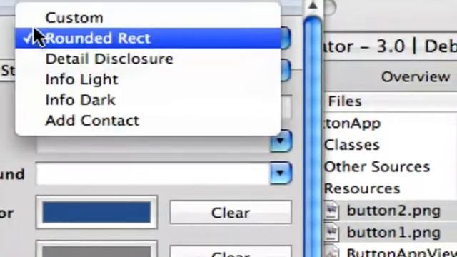 Xcode IPhone SDK Tutorial   Interface Builder Custom Buttons