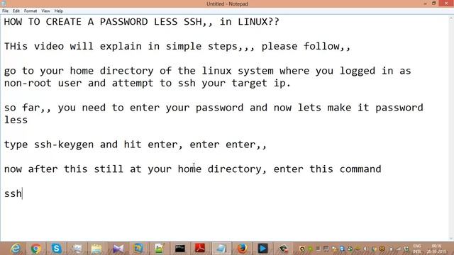 password less ssh in linux/unix OS смотреть онлайн
