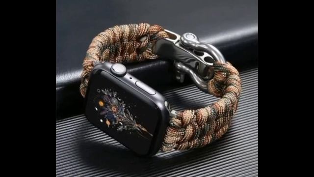 Rope Sport Strap for Apple Watch 8 Ultra 2 Band 49mm 45mm 41mm Survival Outdoor Bracelet iWatch смотреть онлайн