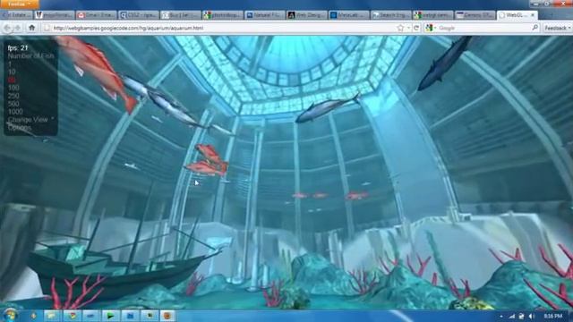 IE9 vs Firefox 4 beta 7 (WebGL) - 3D Fish Tank смотреть онлайн