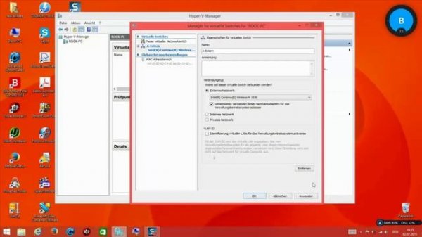 Configuration Hyper-V Manager on Windows 8.1