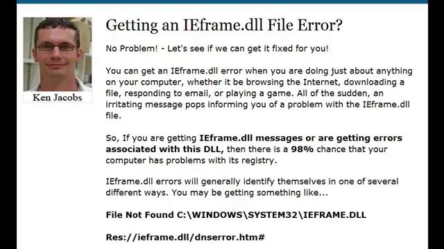 Ieframedll.com - Ieframe.dll Missing Error Fix смотреть онлайн