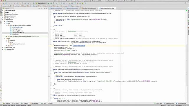 Backendless Sample App for Android - Using User Registration API смотреть онлайн