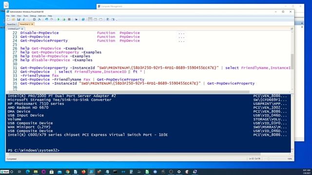 PowerShell - Query, disable, and enable computer devices, WMI+PowerShell PNPDevice commands смотреть онлайн