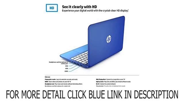 Get HP Stream 11.6 Inch Laptop (Intel Celeron, 2GB, 32GB SSD, Horizon Blue) Includes Slide смотреть онлайн