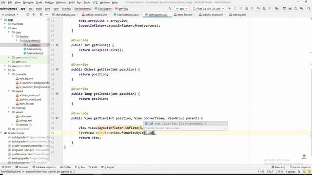 Listview demo in android studio | Listview example | Listview | Part 4 | #33 смотреть онлайн