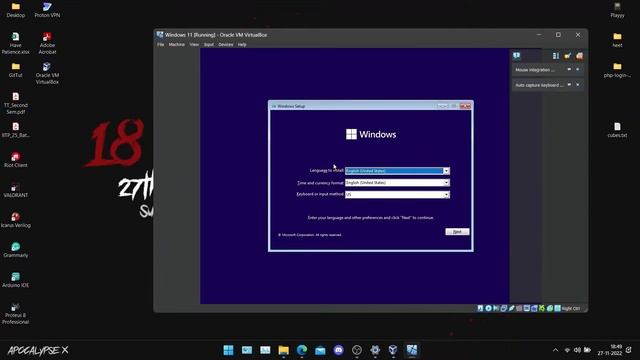 Install Windows 11 in VirtualBox Walkthrough - 2101CS69 смотреть онлайн