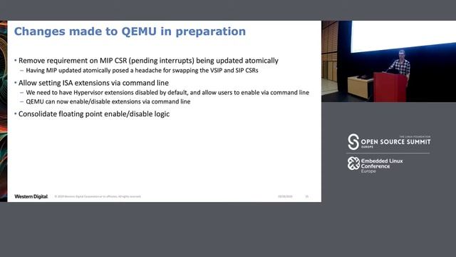 Developing the RISC-V Hypervisor Extensions in QEMU - Alistair Francis, Western Digital смотреть онлайн
