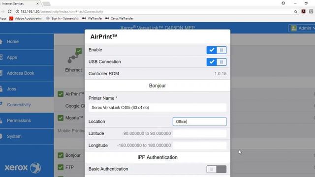 Xerox® VersaLink® Configuring AirPrint for IPP Authentication смотреть онлайн