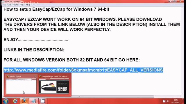 How to setup EasyCap / EzCap for Windows Vista 64 bit and Windows 7 64 bit смотреть онлайн