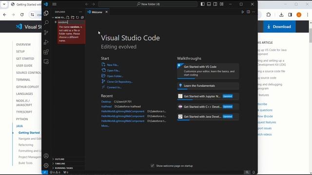 How to install Java JDK and Visual Studio Code in Windows | Write first Java Program | VS Code| 202 смотреть онлайн