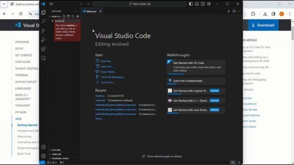 How to install Java JDK and Visual Studio Code in Windows | Write first Java Program | VS Code| 202
