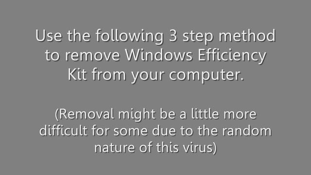 Remove Windows Efficiency Kit (Removal Guide) смотреть онлайн