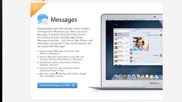 iMessage per Mac OSX Lion смотреть онлайн