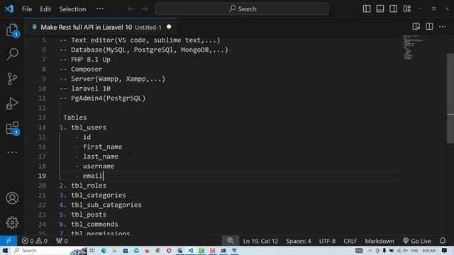 #1 Laravel Blog Rest API PostgreSQL Project Tutorial For Beginners | Rest Api Laravel Project setup смотреть онлайн