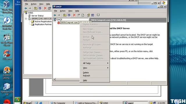 CONFIGURACIÓN DE DHCP & WINS EN WINDOWS SERVER 2003 смотреть онлайн
