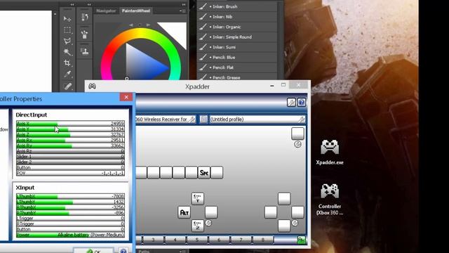 Pen Display Xpadder short cut keys with Xbox controller смотреть онлайн