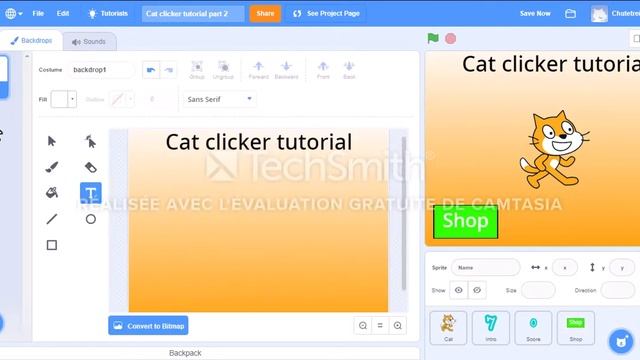 How to make a clicker game in Scratch (Part 2) смотреть онлайн