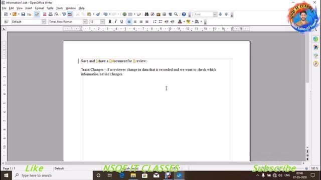Level-4 Apache open office Word Processing S-9 II How to set track change and comments with text смотреть онлайн