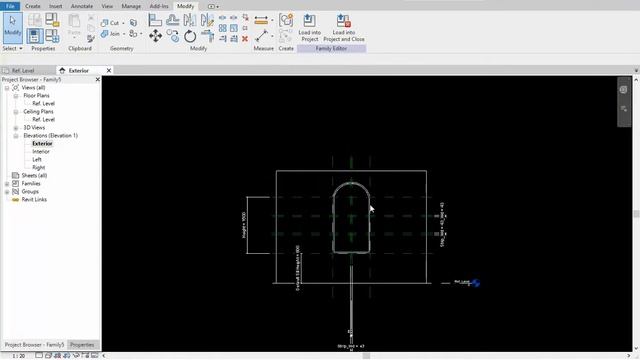 Single Panel Arc Window Family creation in Revit 2019 смотреть онлайн