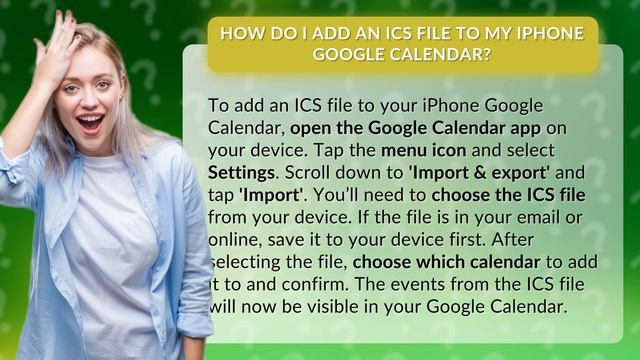 How do I add an ICS file to my iPhone Google Calendar? смотреть онлайн