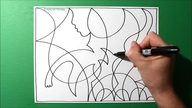 Graphic Stained Glass Window Design / Spontaneous Abstract Drawing / Satisfying / Daily Art Therapy смотреть онлайн