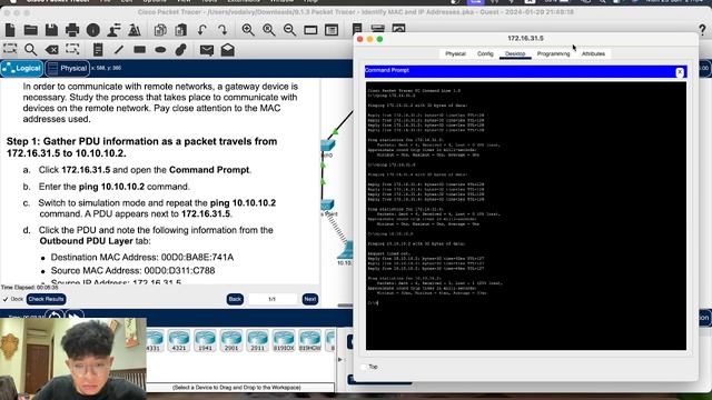 9 1 3 Packet Tracer Identify MAC and IP Addresses Vo Dai Vy смотреть онлайн