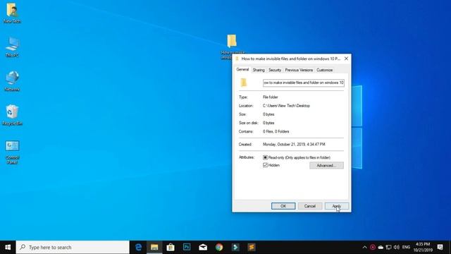 How to Make an Invisible Folder📁 Windows 10 || How to Hide Files📄 and Folder📁 on Windows 7/8/10. смотреть онлайн