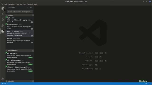 1. Setting up development environment and SFML on Linux | 2D Snake Game - C++ & SFML #DevKage смотреть онлайн