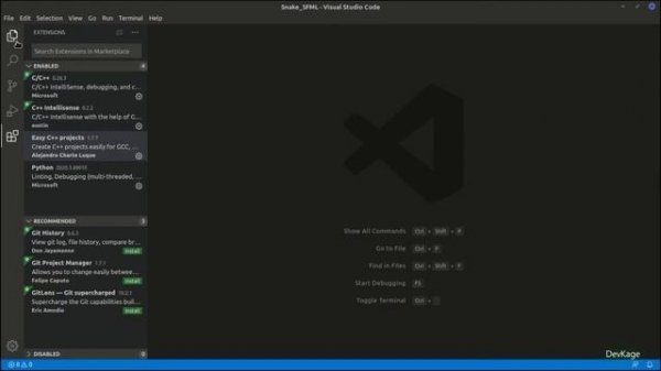 1. Setting up development environment and SFML on Linux | 2D Snake Game - C++ & SFML #DevKage