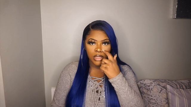Watch me slay a blue wig | under $200 | Ali Pearl hair 😍 смотреть онлайн