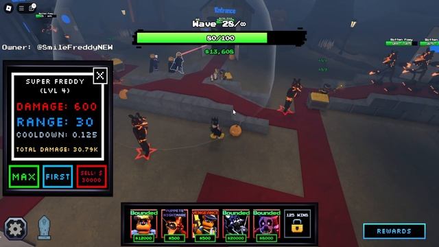 НОВЫЙ ЮНИТ СУПЕР ФРЕДДИ в Five Nights TD Roblox смотреть онлайн