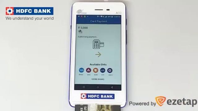 EMI transaction flow on Ezetap Mini Android- HDFC BANK смотреть онлайн